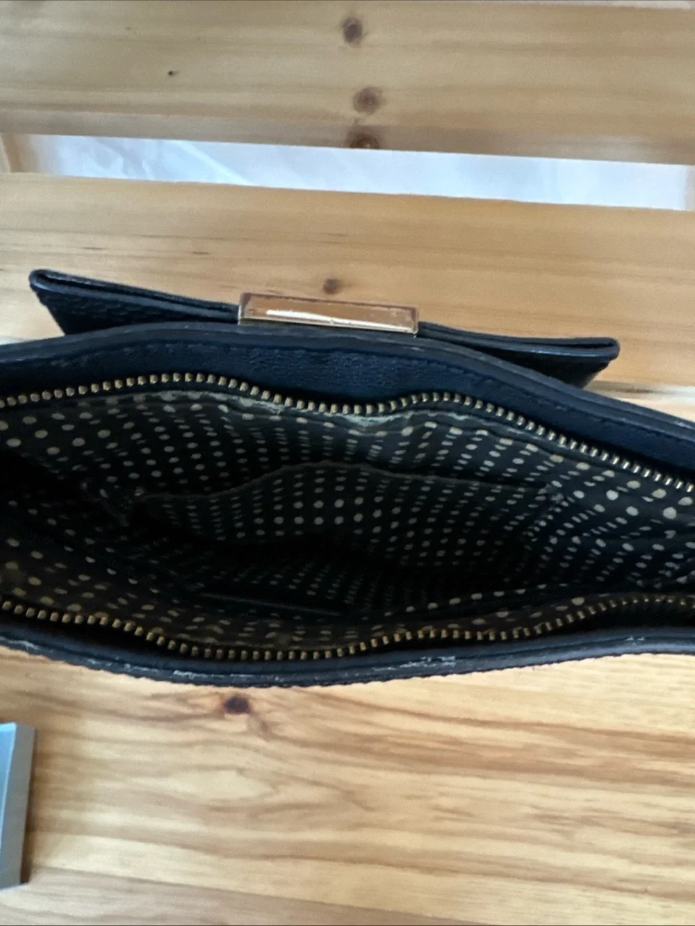 Kate Spade Black Leather Shoulder Bag with Chain Strap